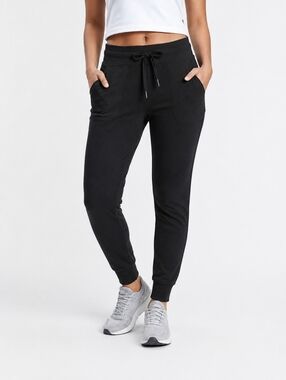 Zyia Unwind Joggers Black High Rise Soft Stretch Lounge Athleisure M